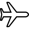Simple airplane flying icon Simple airplane flying icon